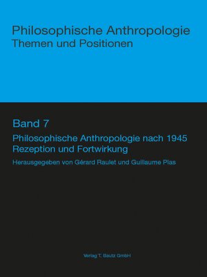 cover image of Philosophische Anthropologie nach 1945